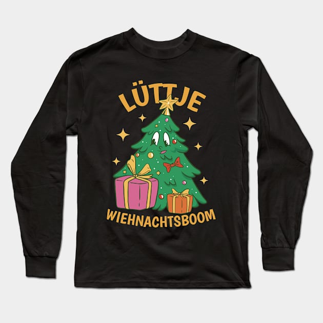 Lüttje Wiehnachtsboom Low German Long Sleeve T-Shirt by DormIronDesigns